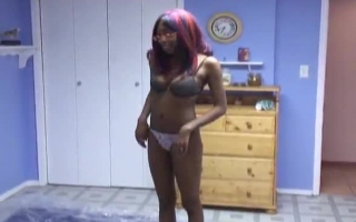 Sexy Ebony Girl Can Cum On Her Black Body
