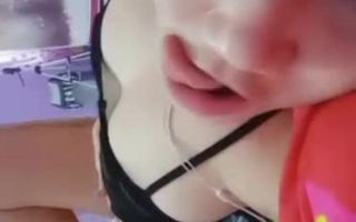 Skinny babe took her favorite chair and started teasing it with her tits and juicy cunt