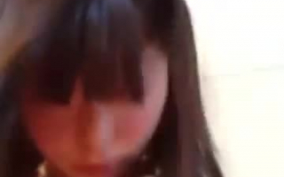 Extremer Halsfick macht süße asiatische mollig in Gläsern Nina Yi saugen große Stange